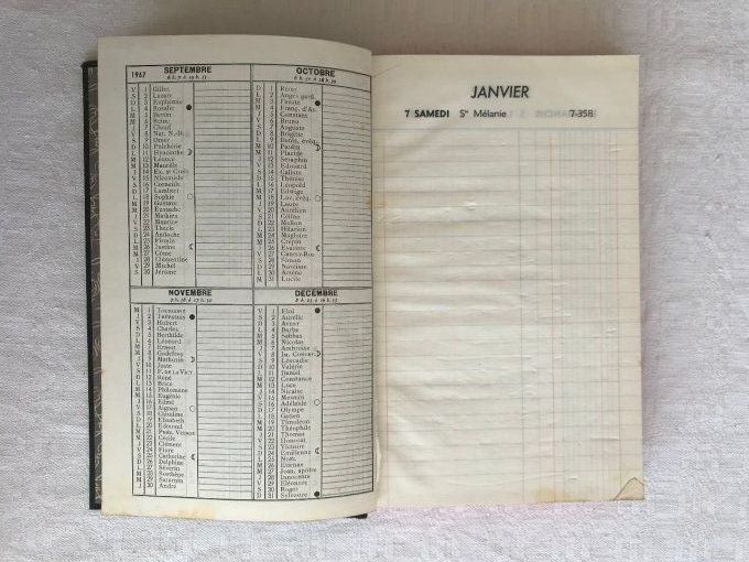 Agenda de 1967, vierge, Vintage