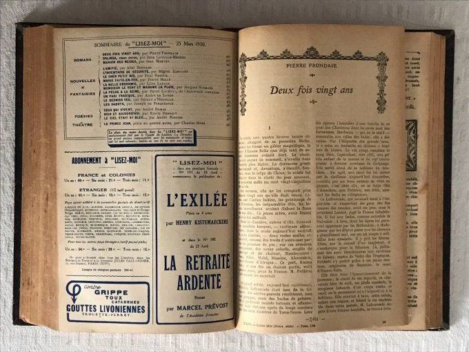 Livre, Lisez-moi, XXIV 1930, La Bibliothèque idéale. Magazine littéraire