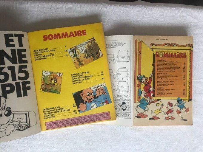 Pour amateur de BD vintage, Super Picsou géant, Pif super géant et 5 Spirou magazine