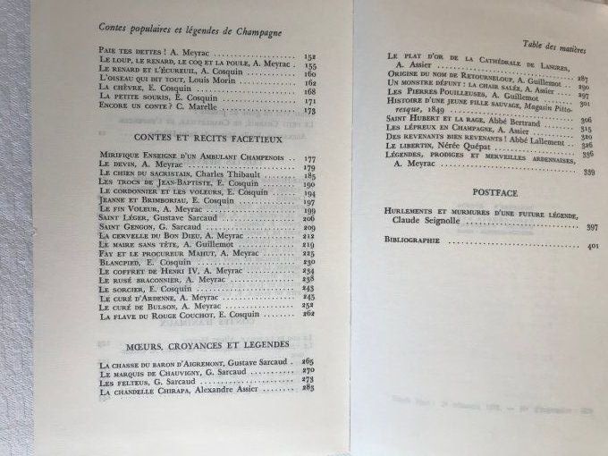 Livre Contes populaires et légendes de Champagne