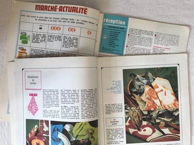 Lot de Magazines de recettes,  La cuisine de A à Z et 1000 Menus, Vintage