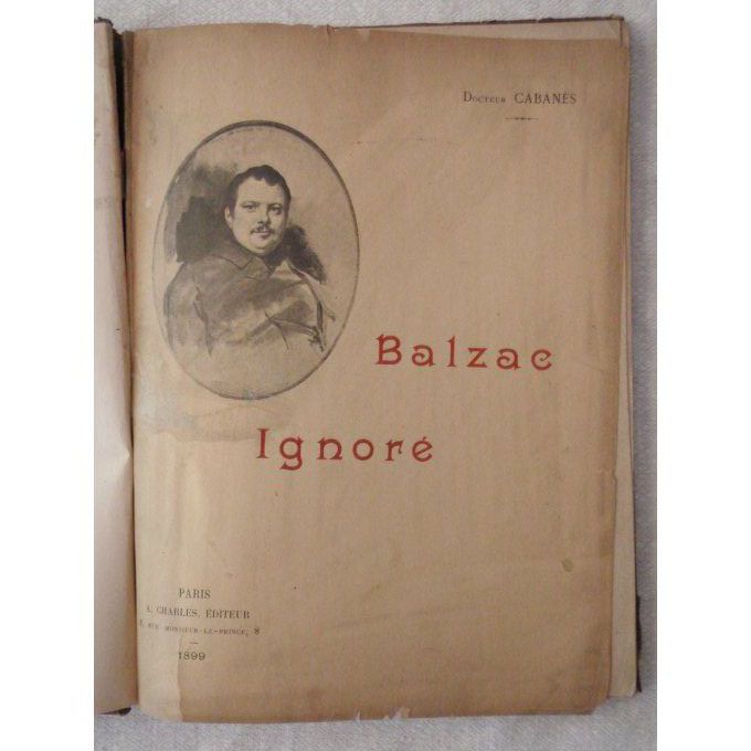 Balzac, Ignoré, Docteur Cabanès, 1899, Numéroté